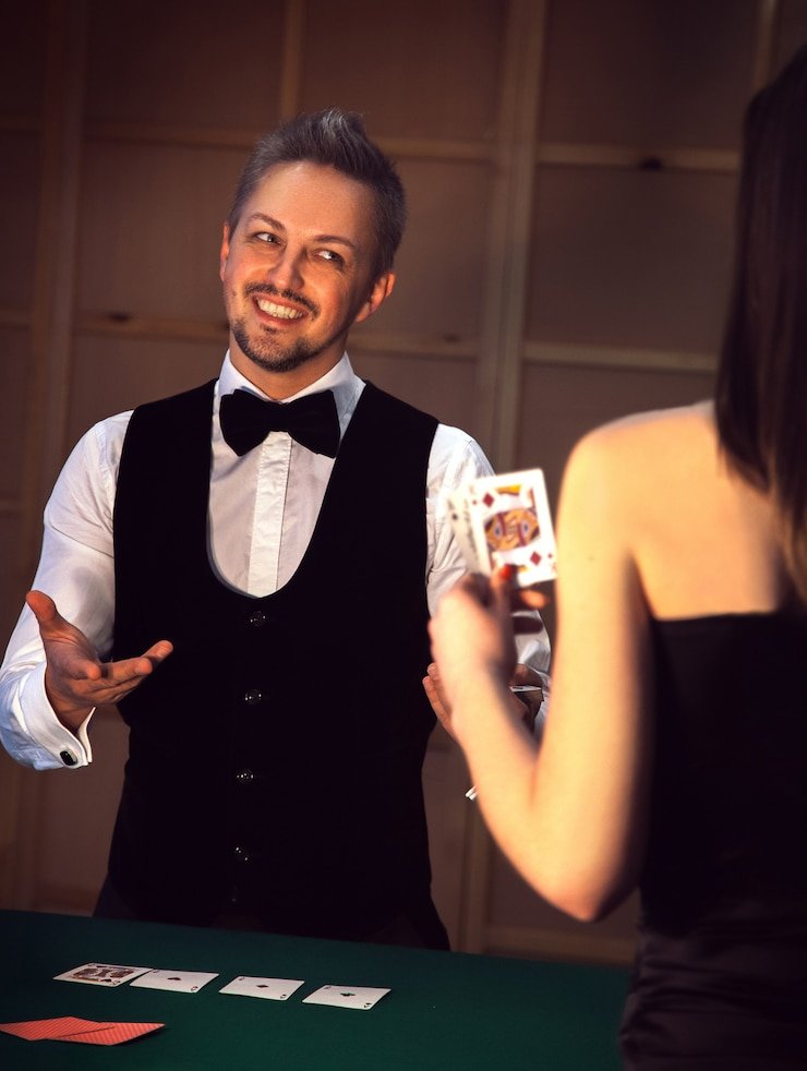Pretty Gaming live blackjack table with real dealer and live chat interface